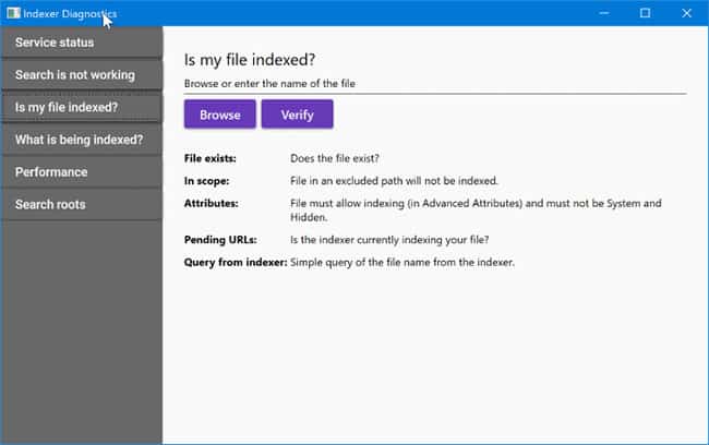 Tải Indexer Diagnostic Tool cho Windows 10 - Trang 2