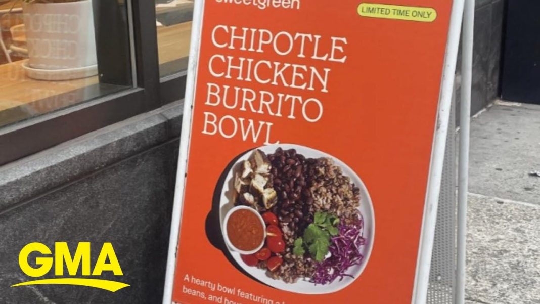 Chipotle sues Sweetgreen over new chicken bowl